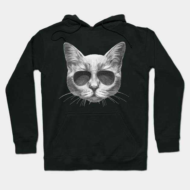 Cat with sunglasses Hoodie by AnimalsFashion